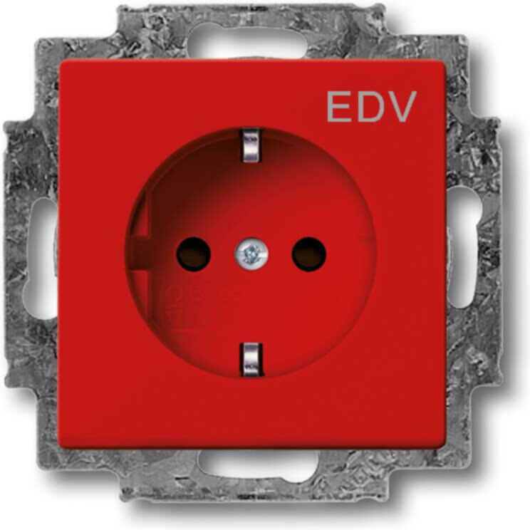 Busch-Jaeger Busch-Jaeger SCHUKO Steckdosen-Einsatz rot RAL 3020 20 EUCKS/DV-12-82101