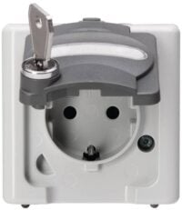 Kopp 104456000 Schutzkontsteckd AP-FR 1-fach 16A Typ10 IP44 Blueelectric grau