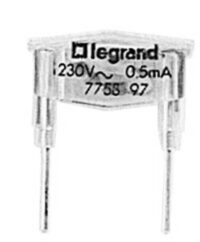 Legrand 775897 Glimmlampe 230VAC 0,5mA 230V AC Zubeh. Einsatz Pro21