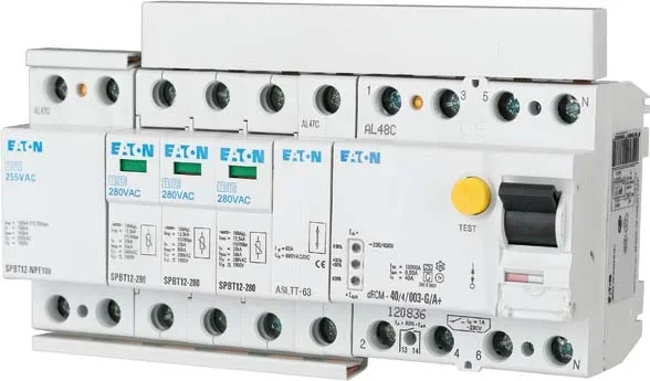 Eaton (Installation) Überspannungsableiter-Set TN-S/TT-Set, 3+1-polig SPBT12-280-3+NPE/BB