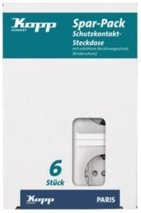 Kopp 920720013 Schutzkontaktsteckdose 1-fach KS 16A 250V Pack:6 Paris silber