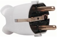 Kopp 175702000 Kunststoffschutzkontakt- stecker IP20 2 3x1,5qmm 16A 250V arkt-weiß