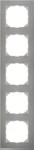 Merten Decor-Rahmen 5-fach Edelstahl/aluminium MEG4050-3646