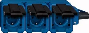 Merten Merten SCHUKO-Steckdose 3 fach bl mobil 16A AC 250V 229393