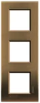 BTicino LNA4802M3BZ LivingLight Abdeckrahmen 3-fach 2+2+2M Bronze