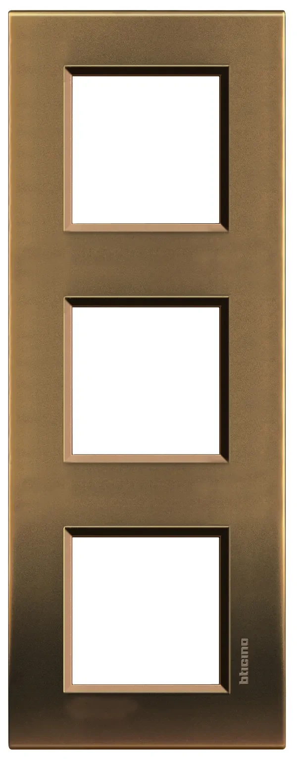 BTicino LNA4802M3BZ LivingLight Abdeckrahmen 3-fach 2+2+2M Bronze