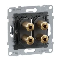 Legrand 765079 SEANO Einsatz 2-fach Lautsprecher-Anschluss m.4 mm-Buchsen