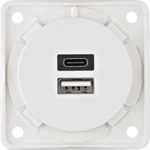 Berker USB Ladesteckdose 230V,2-fach,3A, A+C 926202509