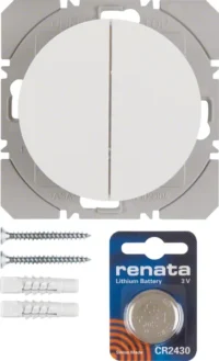 Berker KNX-Funk Wandsender 2-fach polarweiß glänzend 85656239
