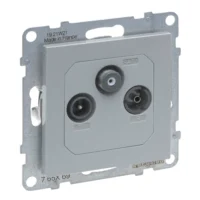 Legrand 765269 SEANO Enddose TV-R-SAT für HD-TV in der Farbausführung Al lackiert