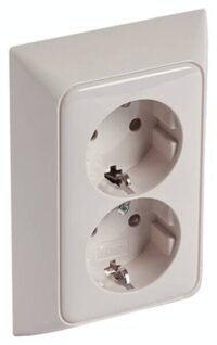 Legrand 776123 SCHUKO Steckdose 2-fach Vpl Creo mandelweiß