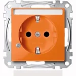 Merten SCHUKO-Steckdose ZSV or Ko Licht Schriftfeld MEG2303-0302