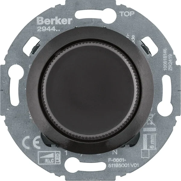 Berker Berker Uni-Drehdimmer Z.-st.(LED) 1930/Gl., schw 294411