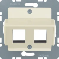 Berker Zentralplatte weiß für Krone Modular-Jack 146402