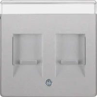 Berker Zentralstück alu/lackiert Staubschutzschiebern 11816084