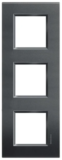 BTicino LNA4802M3AR LivingLight Abdeckrahmen 3-fach 2+2+2M Anthrazit