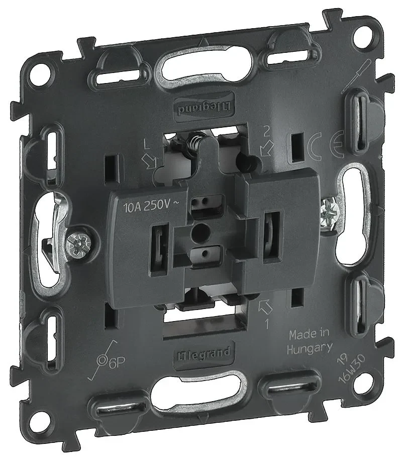 Legrand Legrand 752012 Taster Wechselkontakt (SL) 10A beleuchtet mit LED Valena INMATIC