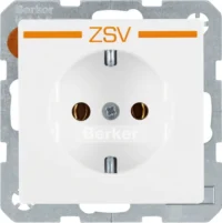 Berker SCHUKO-Steckdose mit Aufdruck pws 47436049