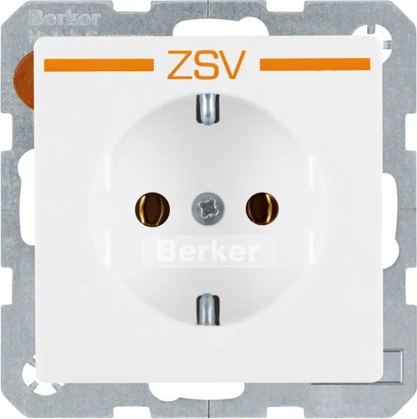 Berker Berker SCHUKO-Steckdose mit Aufdruck pws 47436049
