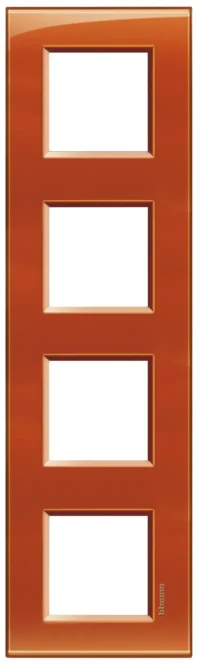 BTicino LNA4802M4OD LivingLight Abdeckrahmen 4-fach 2+2+2+2M Orange