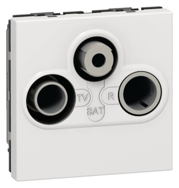 Legrand Legrand 078786 TV-R-SAT Einzeldose 2-modulig weiß