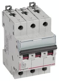 Legrand 409505 DX3 LS-Schalter D 63A 3-polig 10kA 400VAC 3TE