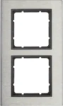 Berker Rahmen edelstahl/anthrazit 2-fach 10123606