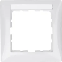 Berker Rahmen 1-fach pws/gl mit Beschriftungsfeld 10118919