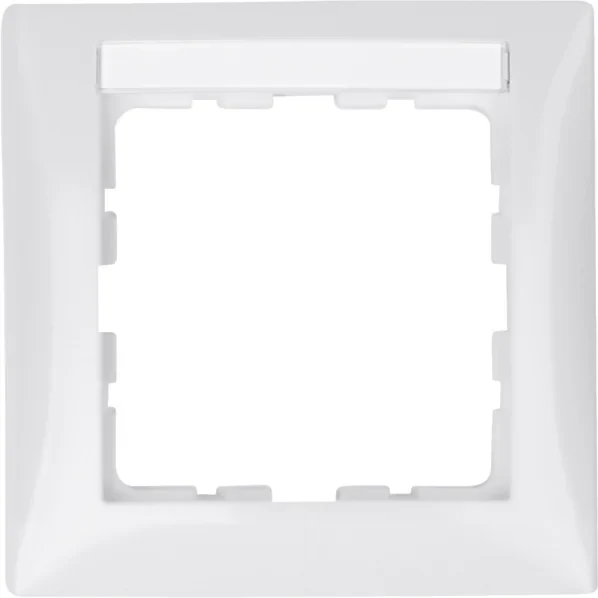 Berker Berker Rahmen 1-fach pws/gl mit Beschriftungsfeld 10118919