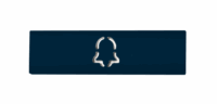 DoorBird D21x Namensschild für eine Ruftaste, Glockensymbol – RAL 5013