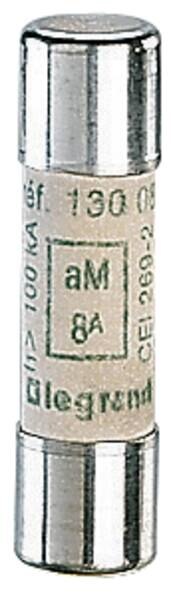 Legrand 013310 Zylindersicherung gG 10A 10x38 trägflink 500VAC 100kA ohne Kennm.