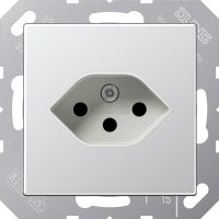 Jung Steckdose alu Schweizer Norm A 1520-13 BF SEV AL