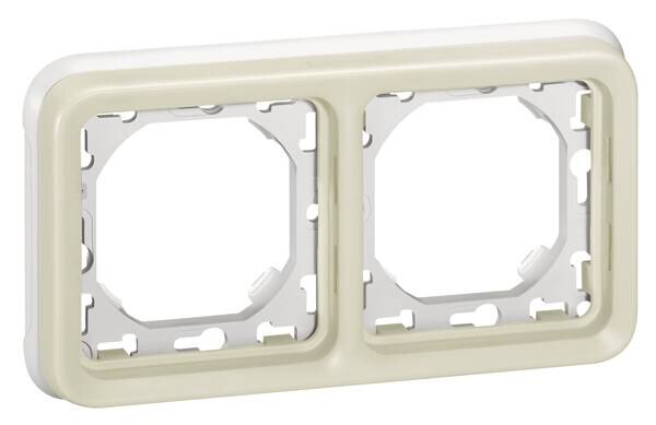 Legrand Legrand 069694 Abdeckrahmen 2-fach waagerecht FR-Aufputz Plexo55 weiß