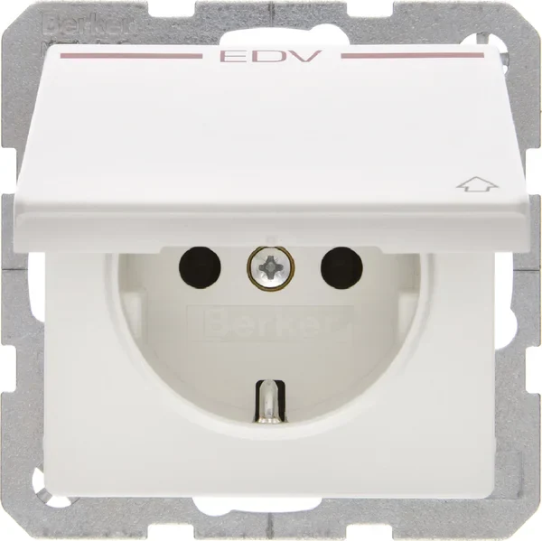 Berker Steckdose SCHUKO mit Klappdeckel Q.1 po 47516059