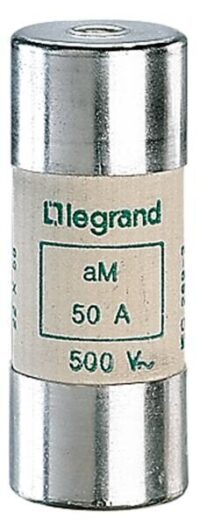 Legrand 014050 Zylindersicherung aM 50A 14x51 träge 500VAC 100kA ohne Schlagbolzen