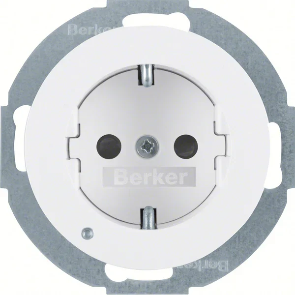 Berker Berker SCHUKO-Steckdose pows/gl LED-Orientierg-licht 41092089
