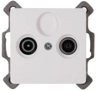 Kopp 921302089 Antennensteckdose 2-fach TV RF für Kabelfernsehen Paris arktis