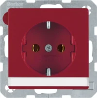 Berker SCHUKO-Steckdose mit Beschriftungsfeld 47506002