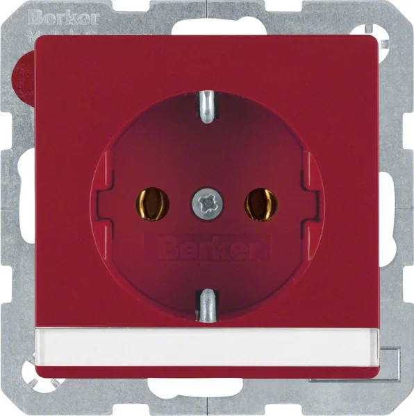 Berker Berker SCHUKO-Steckdose mit Beschriftungsfeld 47506002