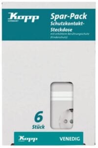 Kopp 924129056 6Steckdose1-fach KiSi VENr-wei