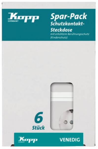 Kopp Kopp 924129056 6Steckdose1-fach KiSi VENr-wei