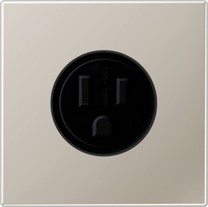 Jung Jung Steckdose US-Norm NEMA 15A 125V, Edelstahl ES 2521-15