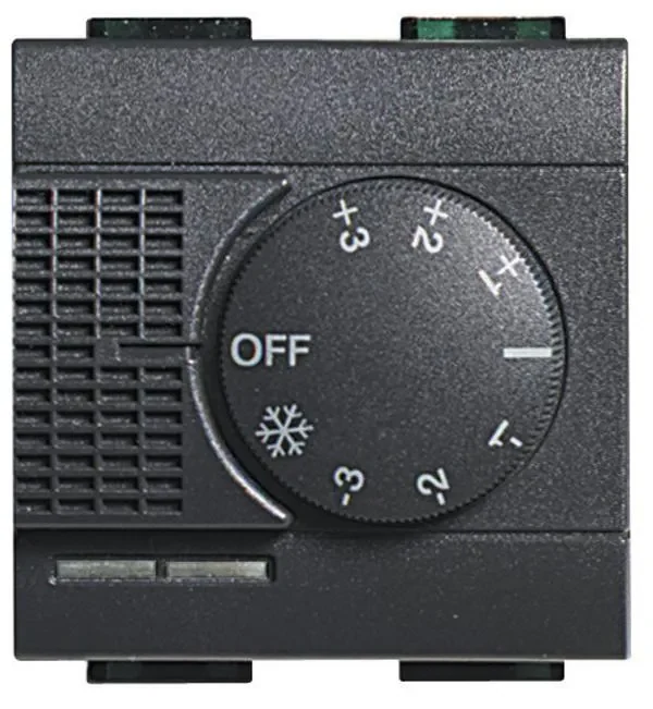 Legrand BTicino L4692 Raumthermostat mit Stellrad 3-40°C Kontroll-LEDs Anthrazit