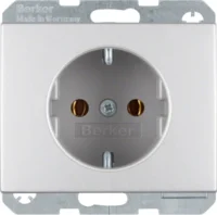 Berker SCHUKO-Steckdose aluminium 41157003