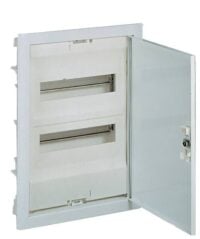 Legrand 001432 Unterputz Verteiler Ekinoxe mit Metalltür Signalweiß 24+4M 2R