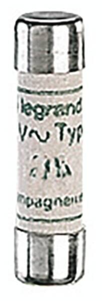 Legrand 012002 Zylindersicherung aM 2A 8,5x31,5 träge 400VAC 20kA ohne Kennmelder