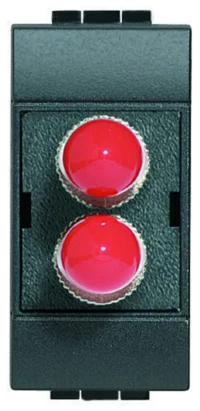 BTicino L4268ST Glasfasersteckdose für ST Fiberoptik-Stecker duplex 1M Anthrazit