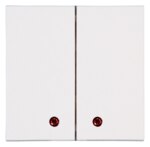 Kopp 862101129 HK07-Flächendoppelwippe m roter Linse Farbe:reinweiß