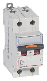Legrand 409716 DX3 LS-Schalter B 16A 2-polig 25kA 400VAC 2TE