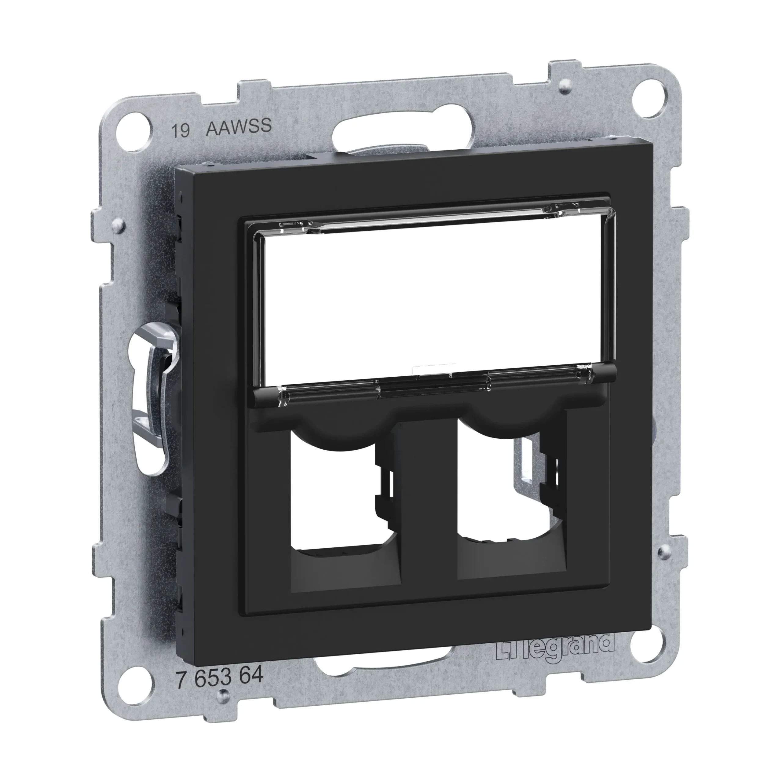 Legrand 765364 SEANO 2-fach Adapter für Systimax Datendosen Farbausführung:schwarz